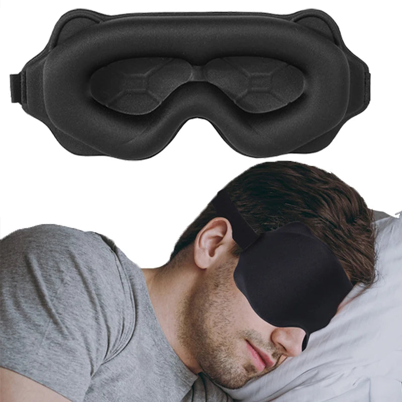 3D Schlafmaske | Lichtblockierende Schlafmaske für die Augen | Weiche Schlafhilfe für Reisen & Nacht Kaufschwan®
