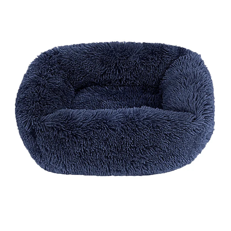 Plüsch Haustierbett Sofa – Flauschiges Kissenkorb Bett für Hunde & Katzen Kaufschwan® Königsblau 45x35cm