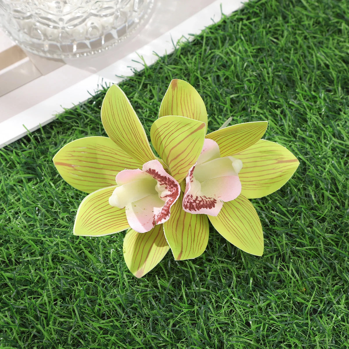 Orchideen-Blumen Haarklammer – Braut & Urlaubs Haaraccessoire Kaufschwan® Abbildung 22