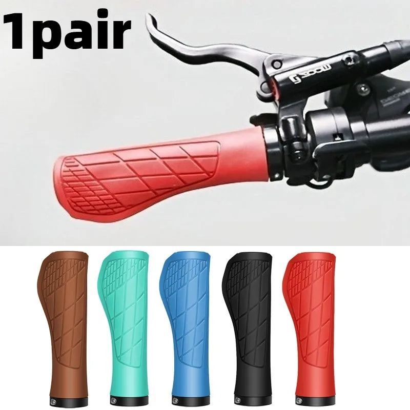1 Paar Fahrrad Lenkergriffe – Stoßdämpfende Ergonomische Lock-On MTB Griffe für Mountainbikes & Rennräder Kaufschwan®