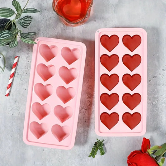 Herz Eiswürfelform aus Silikon – Für Cocktails, Getränke & Desserts Kaufschwan® Rosa