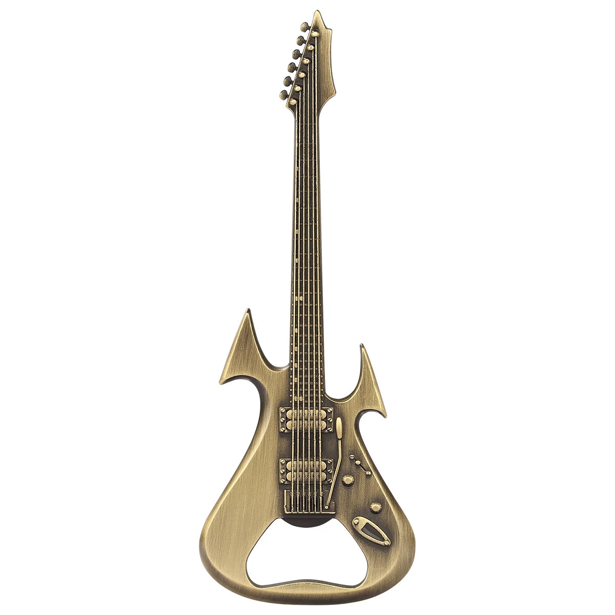 Gitarren Flaschenöffner aus Metall – Bronze/Grau Geschenk für Musikliebhaber Kaufschwan®