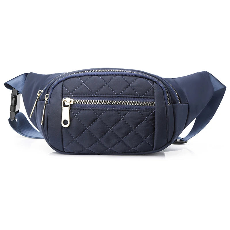 Damen Wasserdichte Nylon Gürteltasche – Designer Crossbody Brusttasche | Modische Fanny Pack, Banana Hip Bag & Reise Hüfttasche Kaufschwan® Blau
