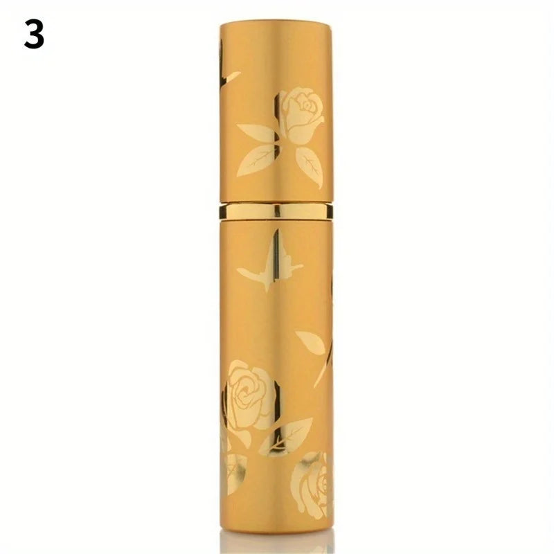 10ml Portable Mini Refillable Perfume Bottle with Scent Pump Metal Aluminum Empty Cosmetic Containers Spray Atomizer Bottle Kaufschwan® Gold
