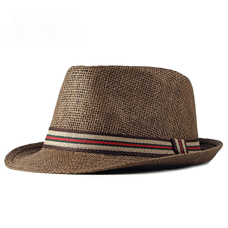 Damen & Herren Strandhüte – British, European & American Jazzhüte, Fedoras & Strohhut Bucket für Outdoor & Reisen Kaufschwan® Kaffeefarbe