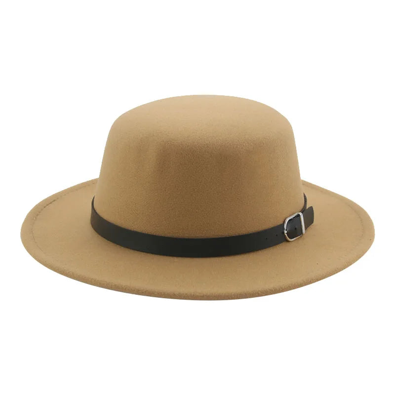 Gefilzter Herren Hut – Einfarbiger Klassischer Fedora mit Gürtelband, Casual & Formeller Winterhut Kaufschwan®