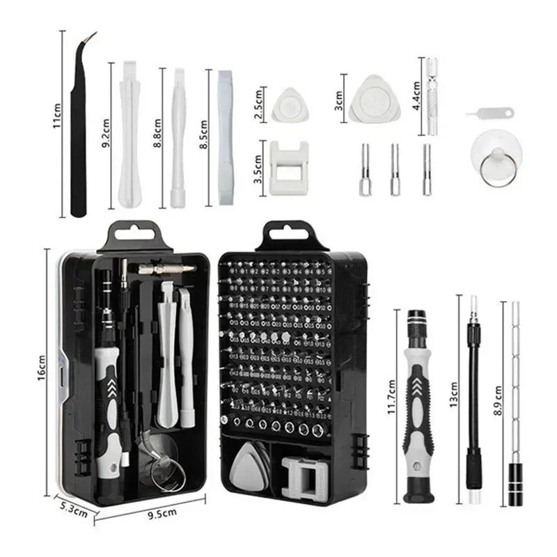 115 in 1 Präzisions Magnet Schraubendreher Set Multifunktionales Reparatur Werkzeugkit