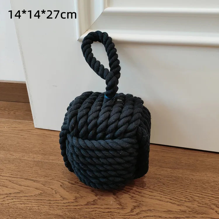 Türstopper im Mediterranen Stil – Dekorativer Seilball Türhalter | Kreatives Rustikales Design für Zuhause, Restaurants & Bars