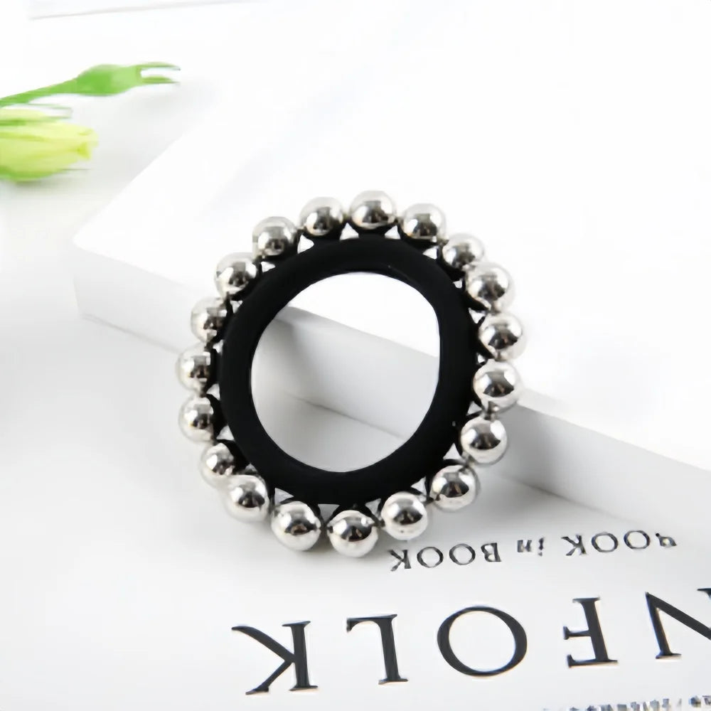 4/8 Stück Handgemachte Perlen Haargummis | Nahtlose Elastische Haarbänder & Leder-Haarreifen | Elegante Damen Haaraccessoires Kaufschwan®