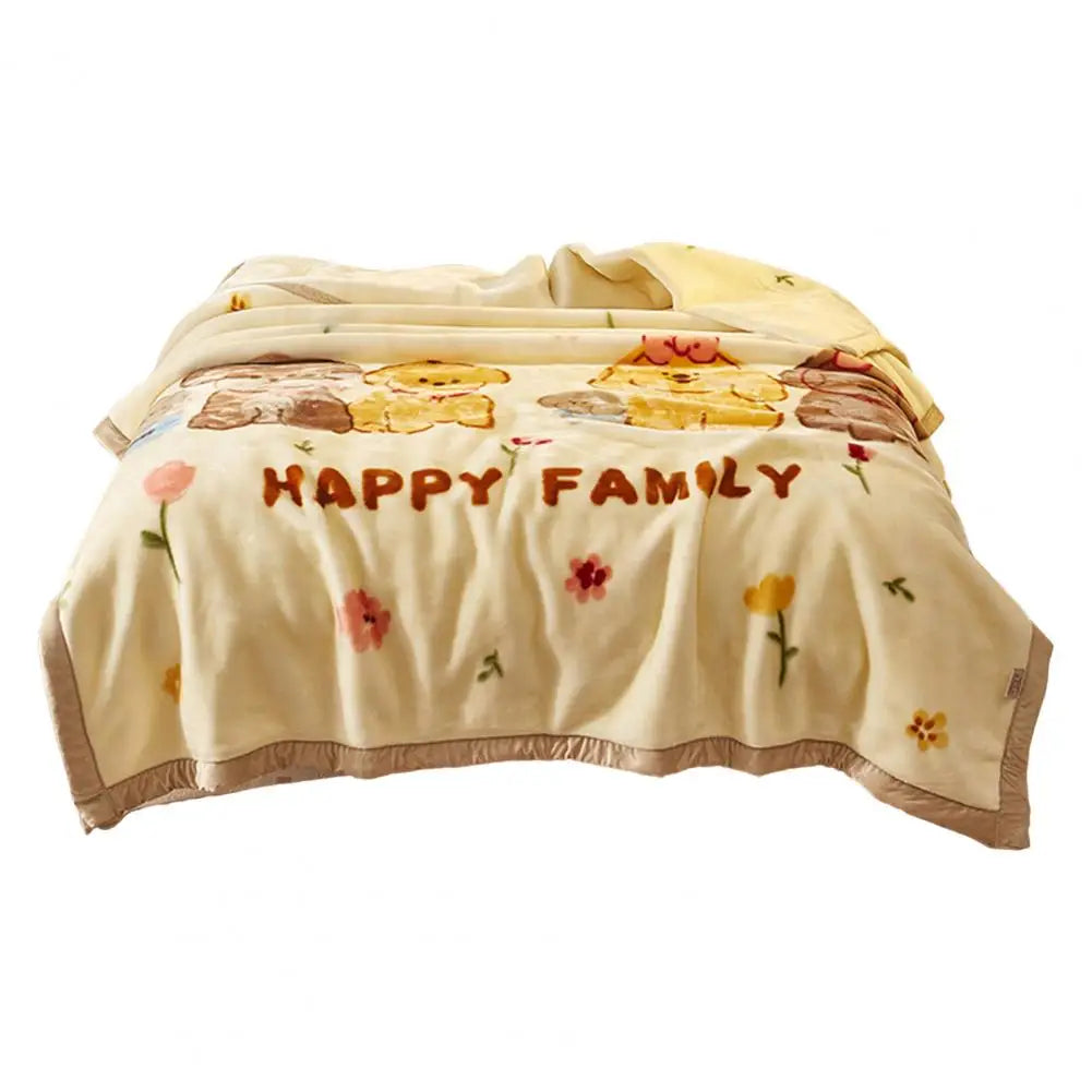 Extra Kuschelige Schwere Doppel-Lagige Flauschige Flanell-Decke mit Blumenmuster – Luxuriöser Überwurf für maximalen Komfort Kaufschwan® Motiv 13 Other