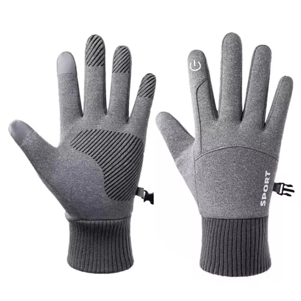 Winter Fahrrad- & Autofahrer-Handschuhe – Herren Touchscreen Handschuhe | Warme Samtfutter Handschuhe mit Anti-Rutsch für Motorrad, Wandern & Klettern Kaufschwan®