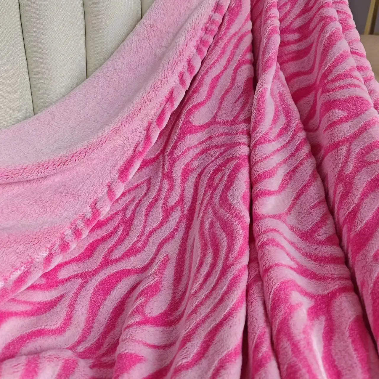 3D Zebra Flanell Fleece Zwillingsdecke – Leicht, superweich & gemütlich mit Gepardenmuster für Couch, Sofa & Bett Kaufschwan®