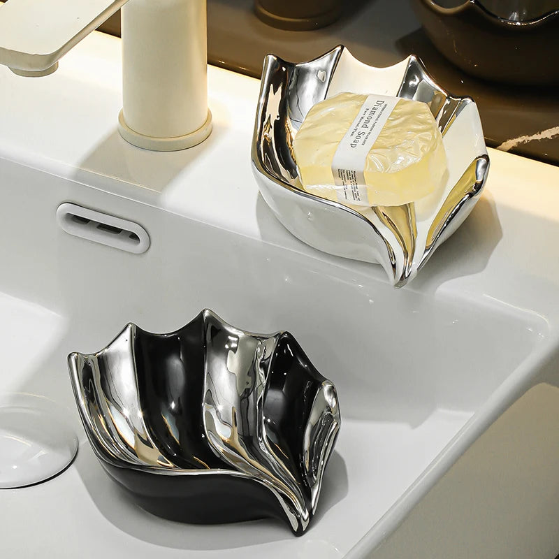 Keramik Seifenschale – Seifenhalter ohne Wasseransammlung für Badezimmer Waschbecken & Handwaschbecken Kaufschwan®