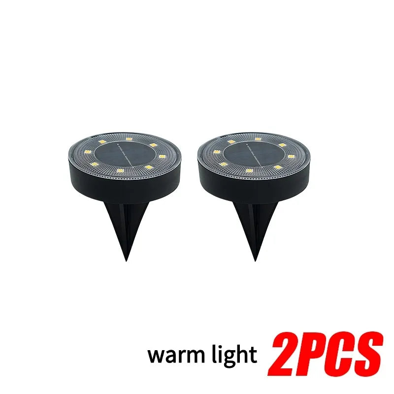 LED Outdoor Solar Bodeneinbauleuchte – IP68 Wasserdicht, Weg-, Terrassen-, Hof- & Einfahrtbeleuchtung für Garten Kaufschwan® Warmes Licht-2 Stück