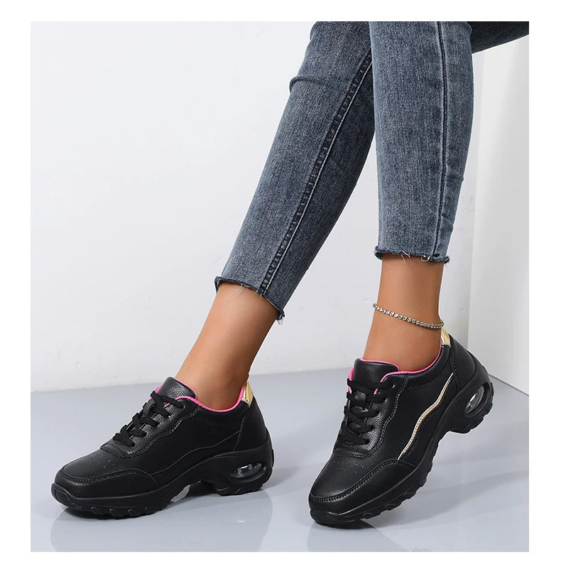 Damen Plateau-Sneaker – Designer Luxus Schuhe | Chunky Wedges Sportschuhe für Freizeit, Wandern & Alltag Kaufschwan®