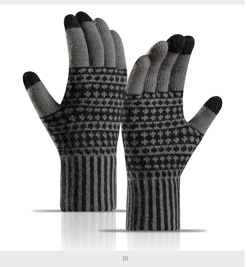 Einfache & Stilvolle Touchscreen Handschuhe – Warme Strickhandschuhe für Winter | Kältebeständige Fahrrad- & Outdoorhandschuhe für Damen & Herren Kaufschwan®