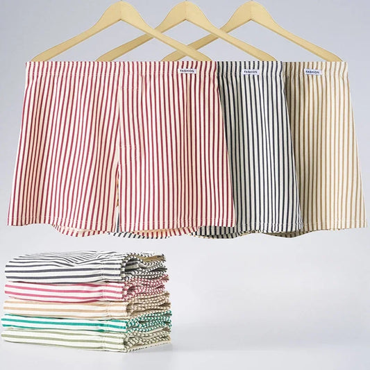 3er-Pack Herren Boxershorts aus Baumwolle – Gestreift, Locker & Atmungsaktiv | Bequeme Schlaf- & Unterwäsche Kaufschwan®
