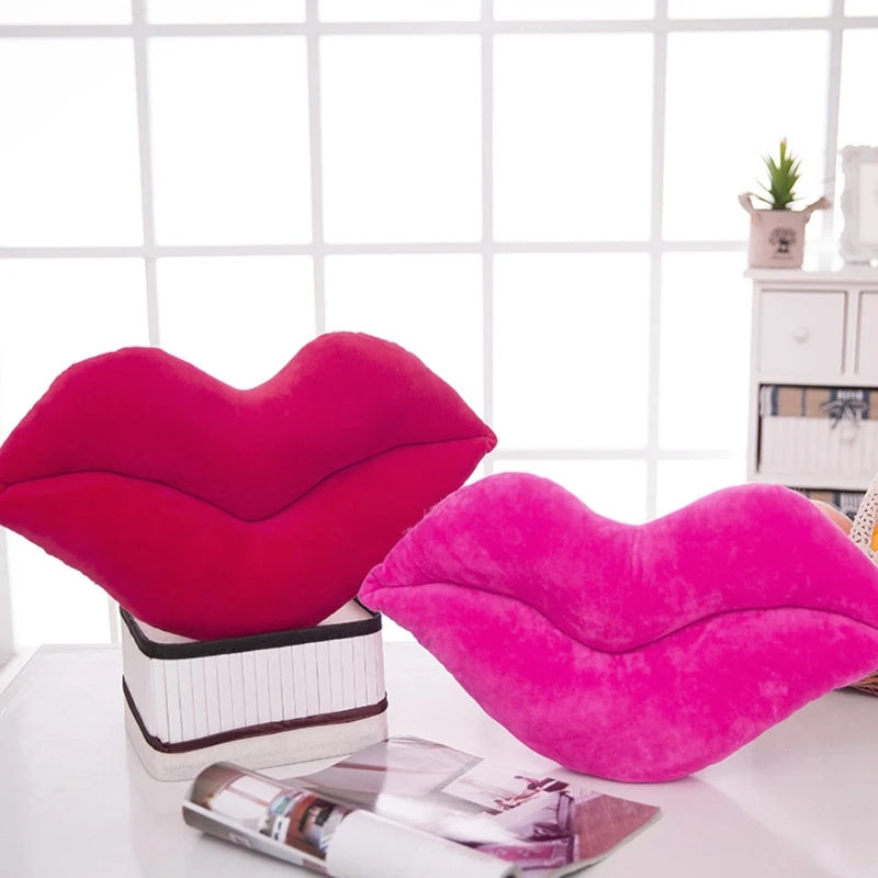 Großes Rotes Lippen Plüschkissen | Weiches Kuscheltier für Sofa, Auto, Schlafzimmer & Valentinstagsgeschenk Kaufschwan®
