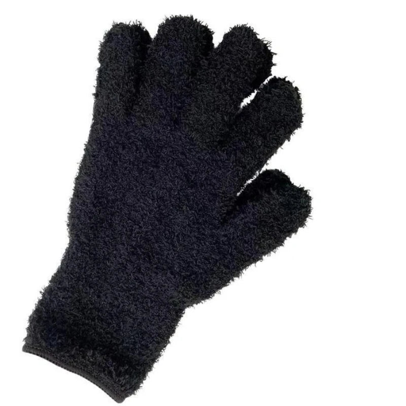 Mikrofaser Reinigungshandschuh Wiederverwendbar Staubentferner für Auto Fenster Haushalt Kaufschwan® Schwarz