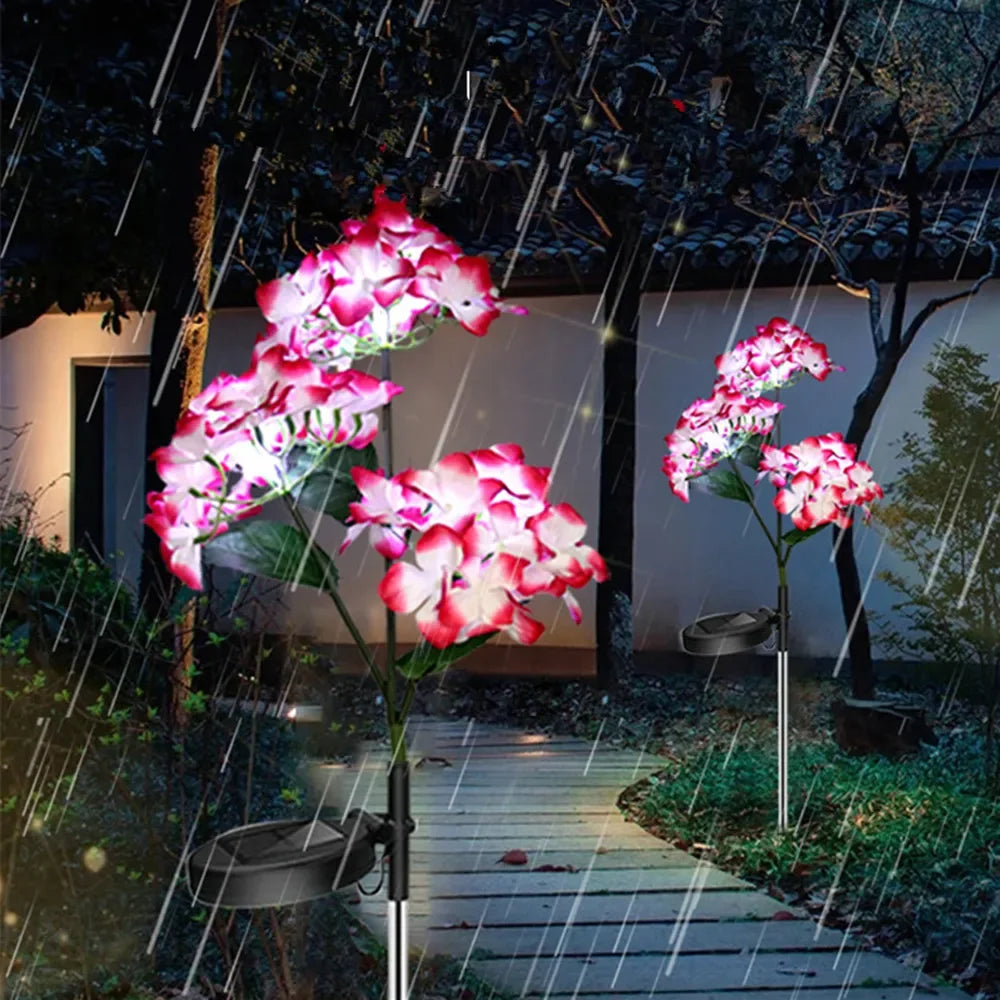 Solar Hydrangea Gartenlichter – LED Blumenleuchten mit Erdspieß für Außenbereiche & Frühlingsdeko Kaufschwan®