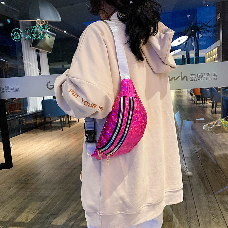 Holografische Gürteltasche – Laser PU Leder Hüfttasche | Reise Bum Bag, Crossbody Schultertasche für Damen & Mädchen Kaufschwan®