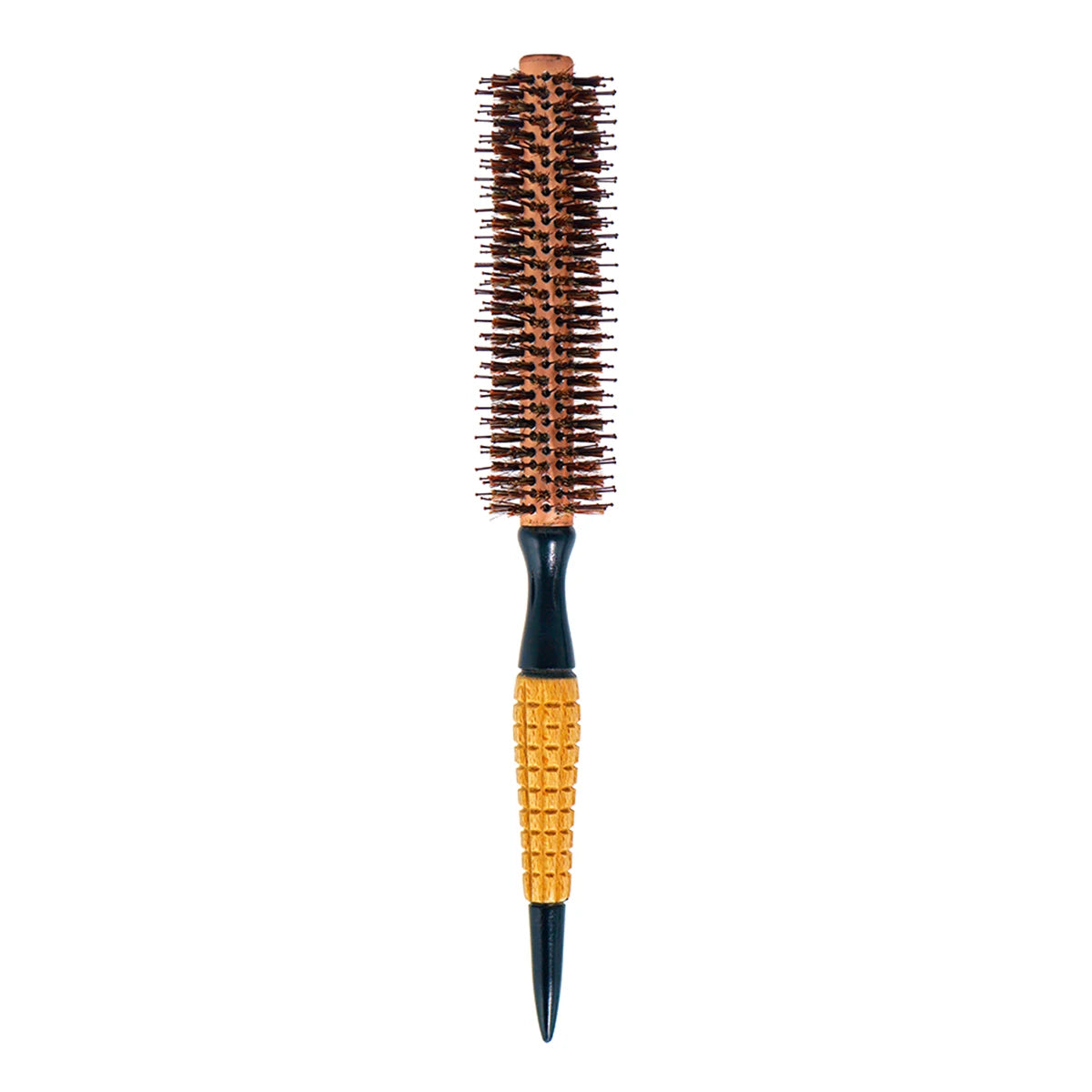Rundbürste mit Holzgriff – Professionelle Antistatische Haarbürste | Locken- & Toupierbürste für Friseure