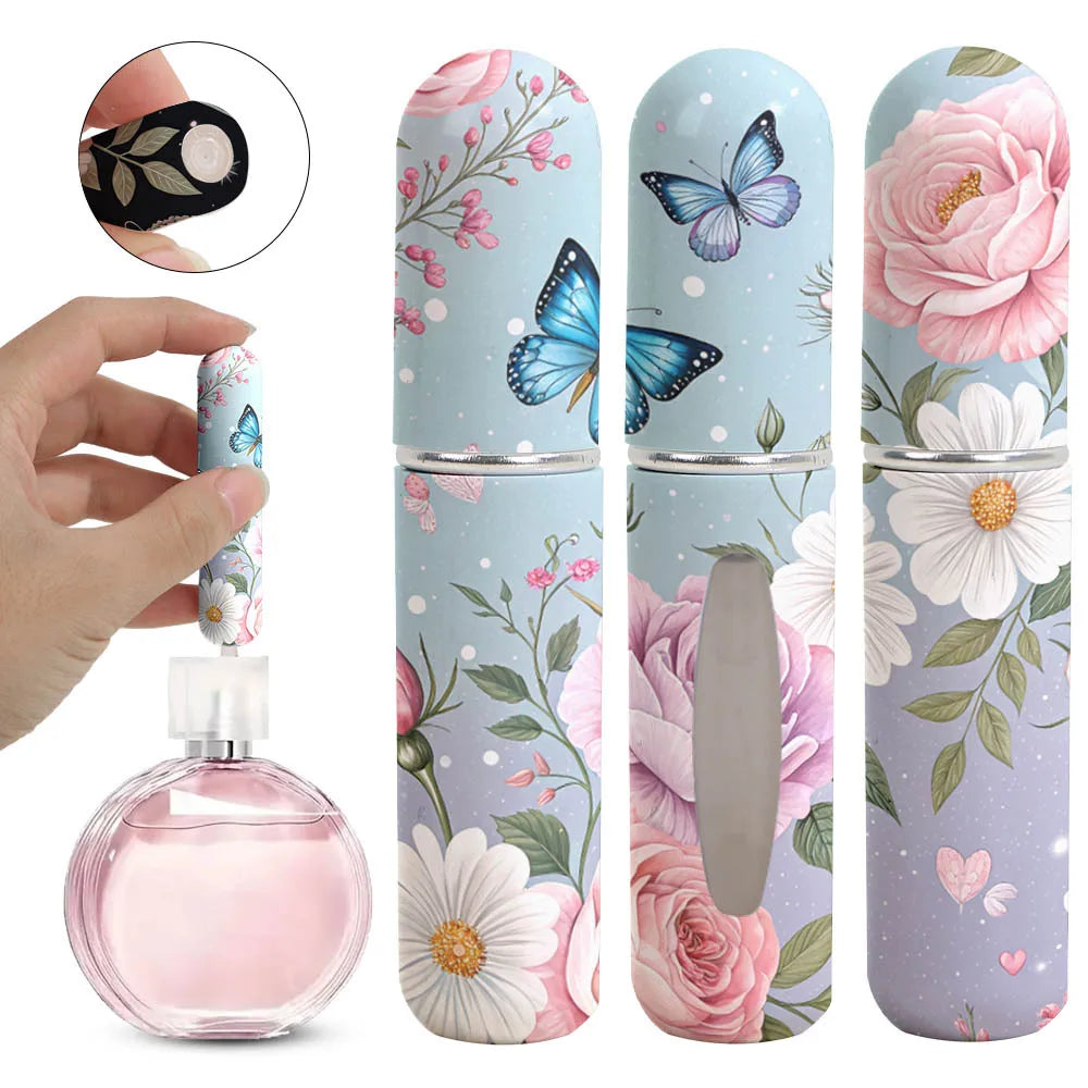 2/1PC 5ml Mini Perfume Bottle Refillable Empty Cosmetic Containers Portable Spray Atomizer Bottle Portable Travel Perfume Bottle Kaufschwan® lan hudie 1PC