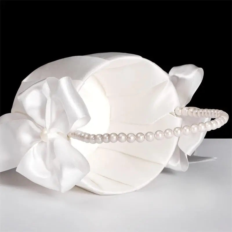Blumenmädchen Korb mit Perlengriff – Faltbarer Hochzeitskorb für Blüten Kaufschwan®