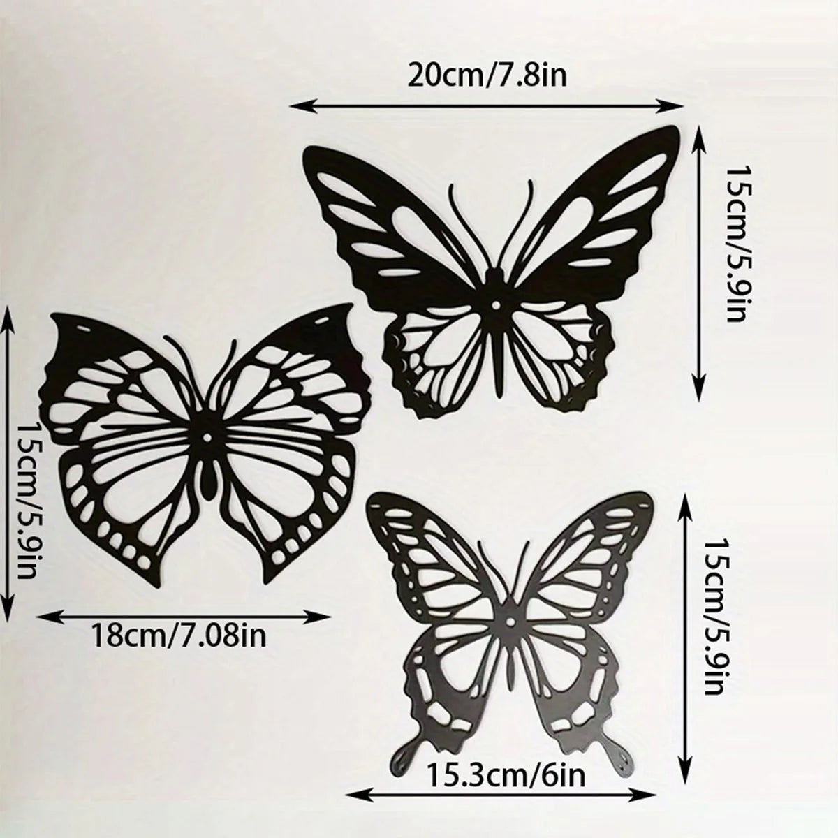 Metall Schmetterling Hohl Wanddeko – Kreative Eisen Hängedekoration Kaufschwan®
