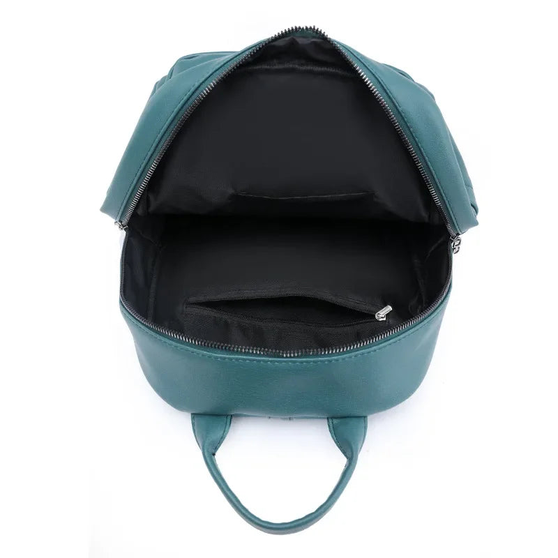 Damen Rucksack aus Weichem Leder | Casual Reise- & Outdoor-Tasche | Frühling & Sommer Modetrend | PU Einfarbig Freizeit Schultertasche Kaufschwan®