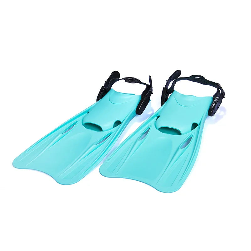 Verstellbare Froschflossen | Lange Schwimmflossen für Erwachsene & Kinder | Froschschuhe für Pool, Tauchen & Training Kaufschwan® Hellgrün M