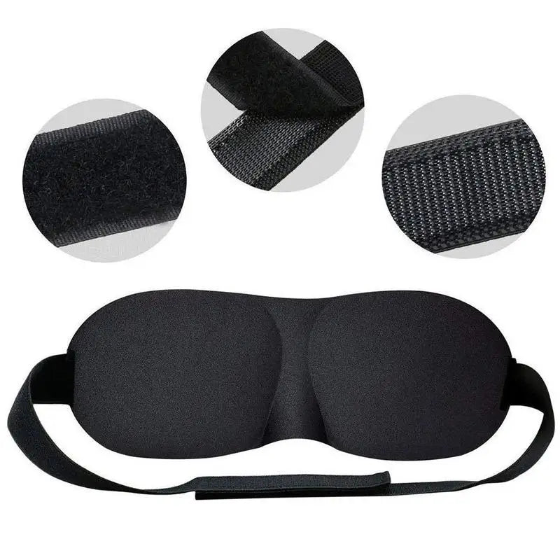 3D Schlafmaske Augenklappe | Weiche Gepolsterte Lichtblockierende Schlafmaske | Entspannungs- & Erholungshilfe Kaufschwan®