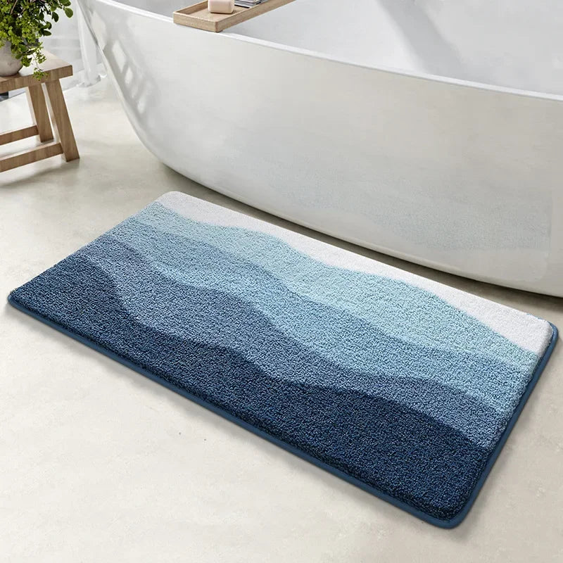 Super Saugfähige Badematte – Rutschfest, Schnell Trocknend, Weich & Pflegeleicht – Ideal für Bad & Dusche Kaufschwan® Blau 50x80cm