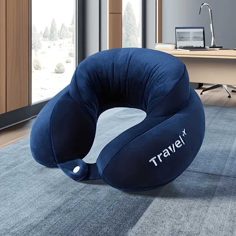 U Förmiges Memory Foam Nackenkissen – Weiches Reise und Massagekissen für Flugzeug und Entspannung Kaufschwan®