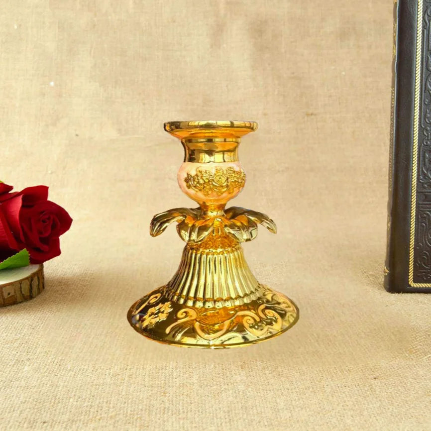 Orthodoxer Kerzenhalter – Handgefertigter Komposit Kerzenständer für Zuhause, Villa, Wohnzimmer & Party Dekoration Kaufschwan® Weiß - S