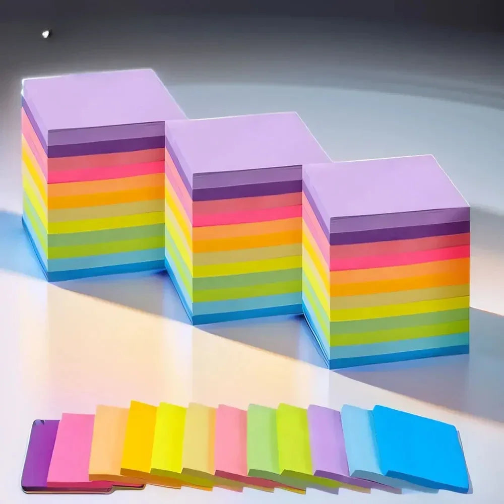 400 Seiten Sticky Notes – 8-Farbige Haftnotizen | Planer Sticker & Notizblöcke für Schule und Bürobedarf Kaufschwan®