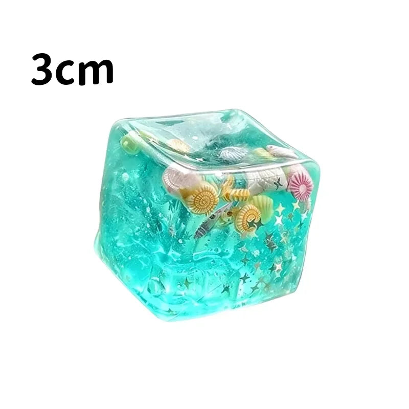 Ozeanmuschel Transparentes Maltose-Squishy – Superweiches Sternwürfel Knautsch-, Fidget- & Sensorik-Stressball-Spielzeug für Erwachsene Kaufschwan® 3CM