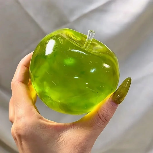 Grüner Apfel-Squishy – Weiches Transparentes Slow-Rising Sensorik- & Fidget-Knautschspielzeug für Entspannung, Stressabbau & Schreibtisch Kaufschwan®