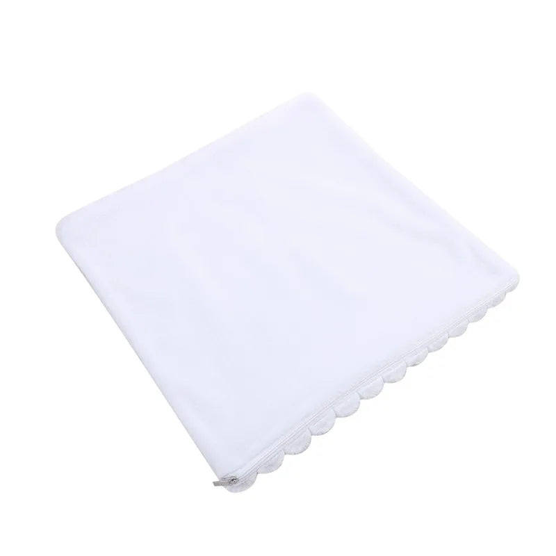 Weiß & Rosa Dekorativer Kissenbezug | Flauschiger Weicher Überwurf für Sofa, Couch & Wohnkultur | 45x45cm