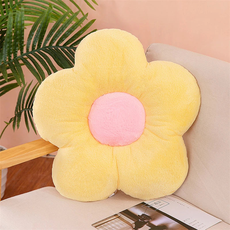 Gefülltes Fünf-Blütenblatt Kissen | Süßes Sonnenblumen Plüschkissen | Dekoration fürs Mädchenzimmer & Fensterbank | Rosa Sitzkissen Kaufschwan®