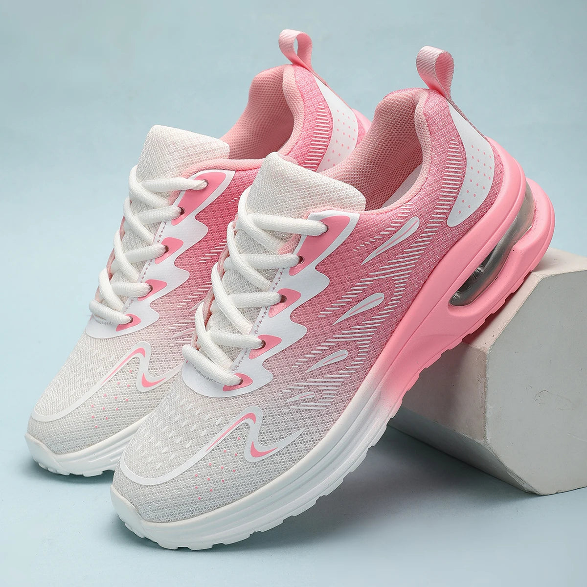 Damen Air Cushion Sneaker – Modische Walkingschuhe | Atmungsaktive Mesh Tennisschuhe & Sportschuhe Kaufschwan®