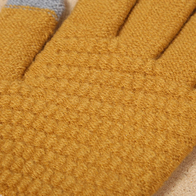 Winter Touchscreen Strickhandschuhe – Warme Unisex Vollfinger Handschuhe | Verdickte Strickhandschuhe aus Kunstwolle für Damen & Herren Kaufschwan®