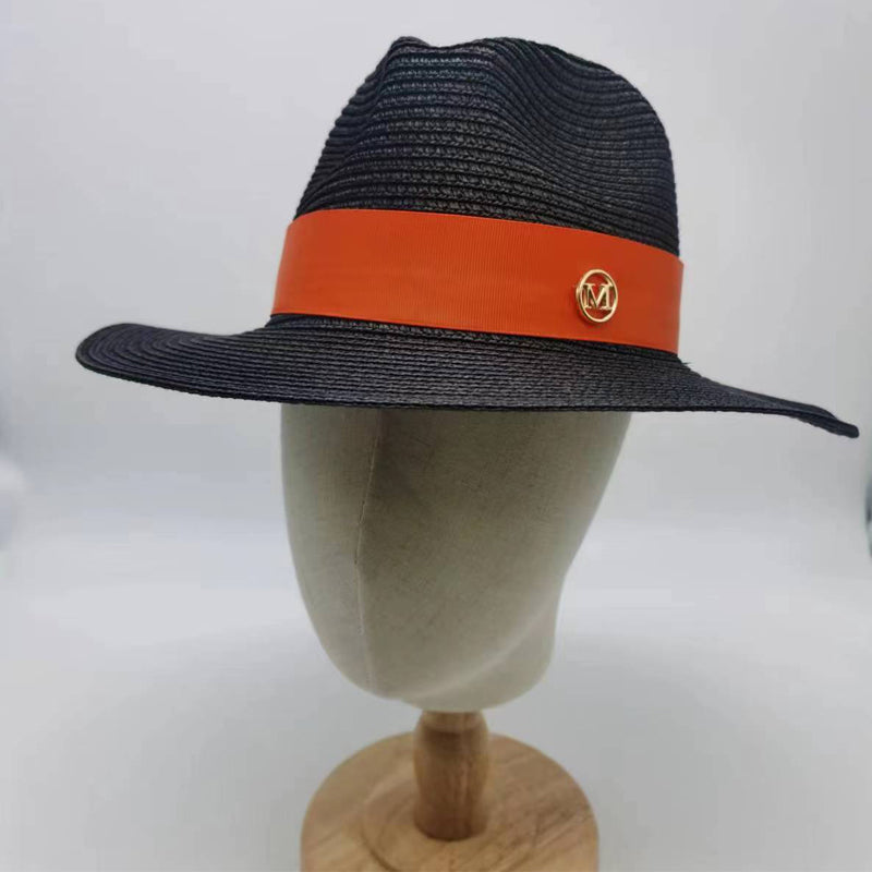 Großer Strohhut für Damen & Herren – Sommer Fedora mit breiter Krempe, Strand Sonnenhut mit UV-Schutz Kaufschwan®