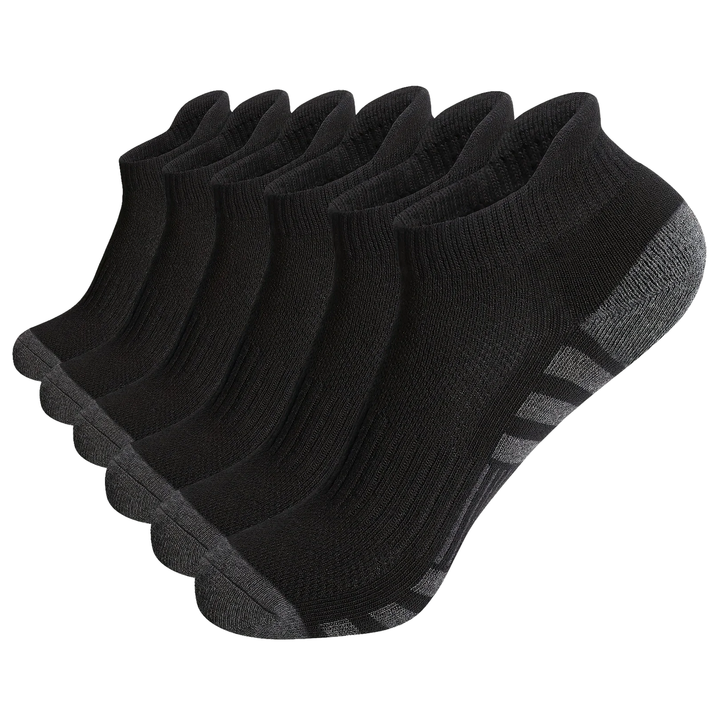 12 Paare Herren Mesh Atmungsaktive Sportsocken | Ganzjahres Einfarbige Kurzsocken Kaufschwan® 6 Paare Schwarz Einheitsgröße
