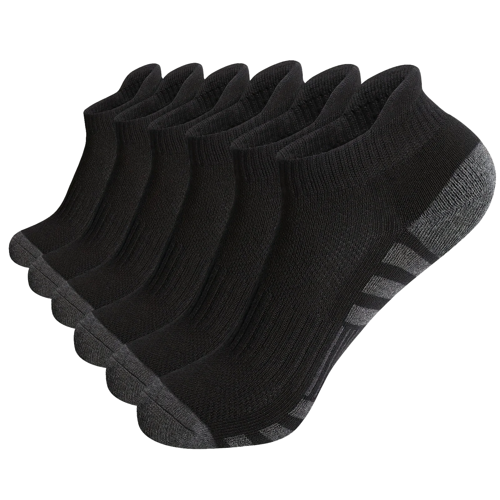 12 Paare Herren Mesh Atmungsaktive Sportsocken | Ganzjahres Einfarbige Kurzsocken Kaufschwan® 6 Paare Schwarz Einheitsgröße