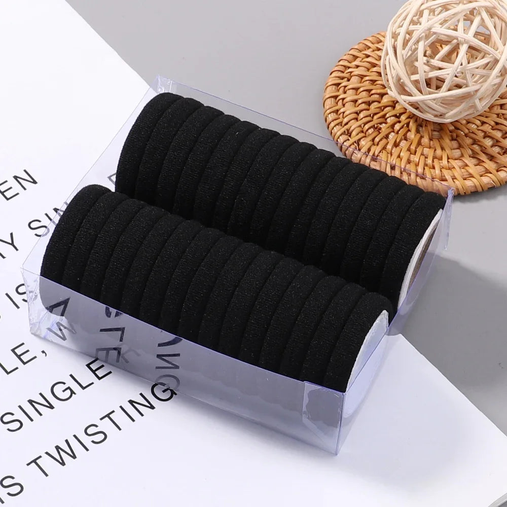 30 Stück Elastische Haargummis Damen & Mädchen | Bunte Nylon-Haargummis & Scrunchies | Zopfgummis Haaraccessoires Kinder Kaufschwan® 30er Set 5