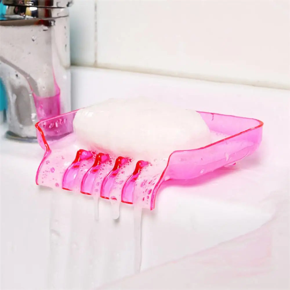 Zhang Ji Bunte Wasserfall-Seifenschale – Kunststoff-Seifenhalter mit Saugnapf für Bad & Küche Kaufschwan®