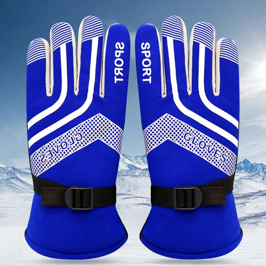 Fleece Skihandschuhe – Touchscreen Winterhandschuhe | Rutschfeste Vollfinger Outdoor Handschuhe für Snowboard, Radfahren & Wandern Kaufschwan®