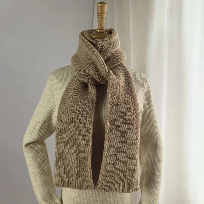 Dicker Strickschal für Herren | Dicker Wollschal | Warm, Vielseitig für Herbst & Winter – Unisex Trendiger Style Kaufschwan® Khaki