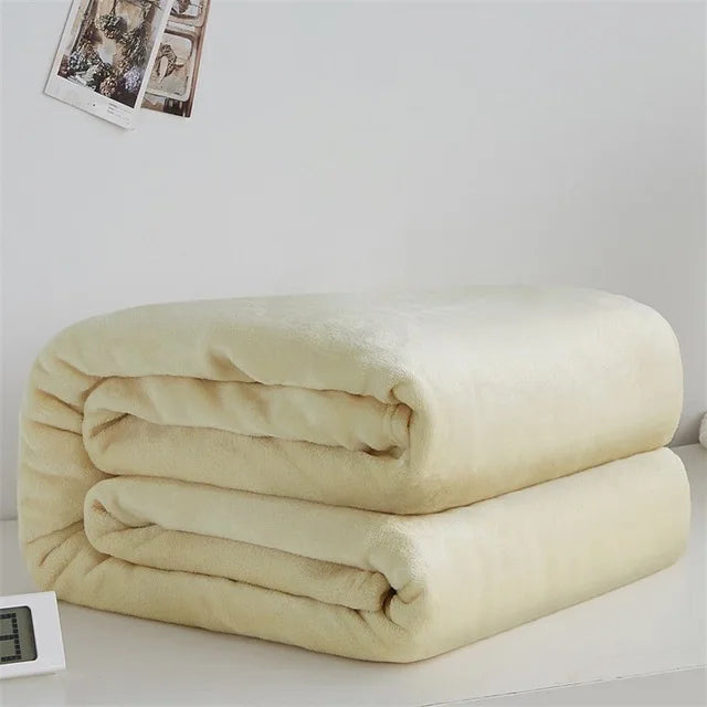 Korallfleece Flanell Decke – Weiche, warme und leichte Bettdecke, Sofabezug, Einfarbig Blau & Rosa Kariert Kunstpelz